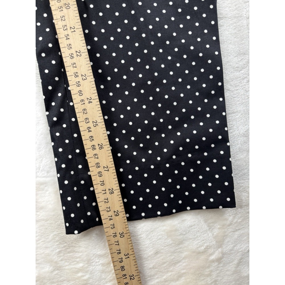 Lauren Ralph Lauren Womens Sz 16 Black/White Stretch Polka Dot Ankle Pants - Picture 8 of 16